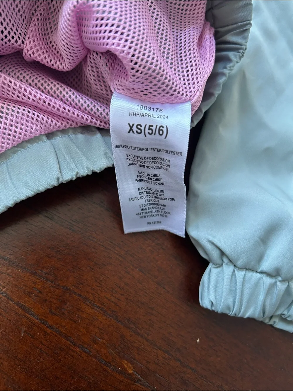 Avalanche Kids Sage Green Hooded Anorak Jacket size XS (5-6)